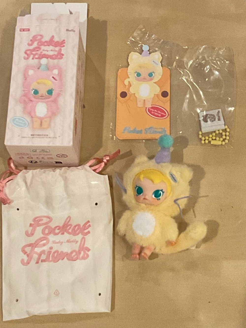 Molly Pocket Friends Yellow Kitty Plush Doll with Box & Bag new confirmed